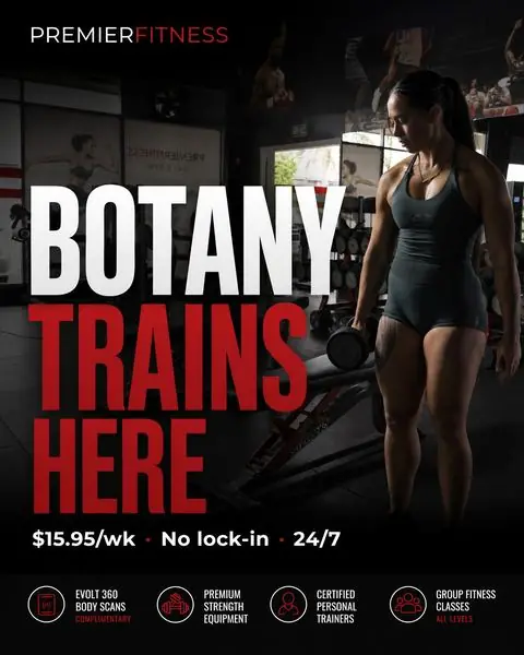 Ad for Premier Fitness Botany